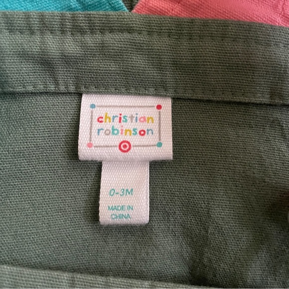 Christian Robinson Green Overalls 0-3M - Picture 4 of 5